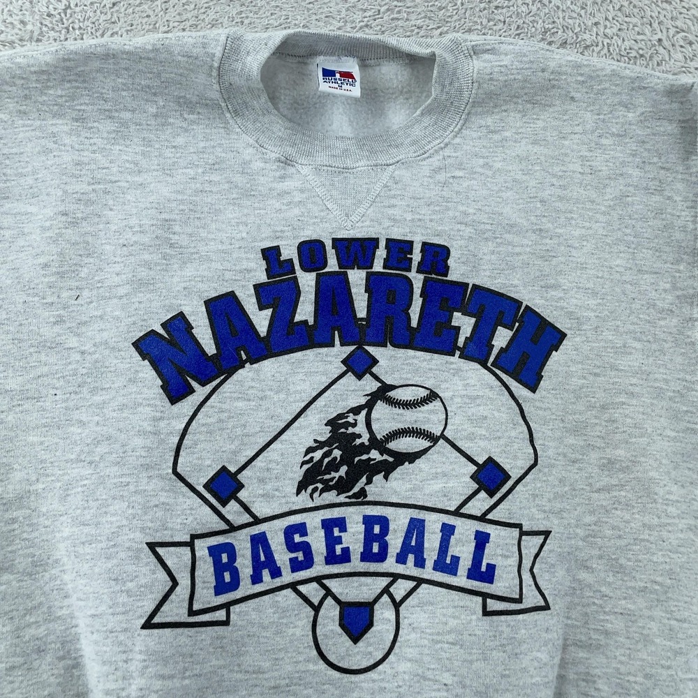Vintage Lower Nazareth Pennsylvania‎ Baseball Sweatshirt Mens Small Made USA